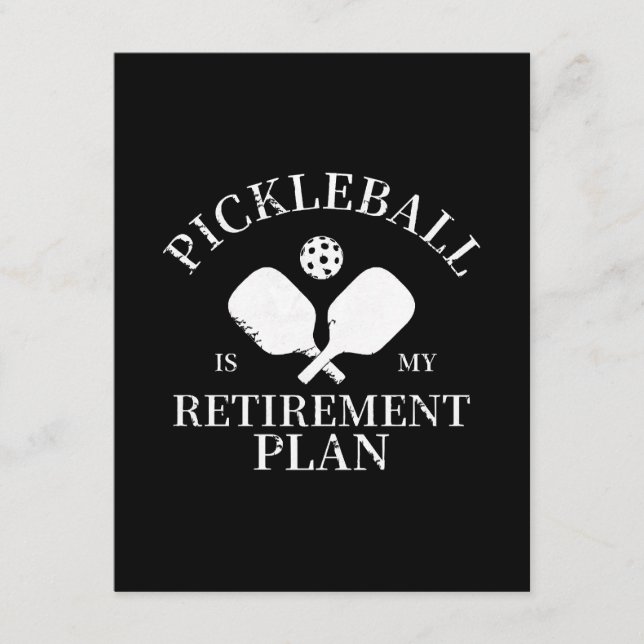 pickleball är min pensionsplan tilläggskort (Framsida)