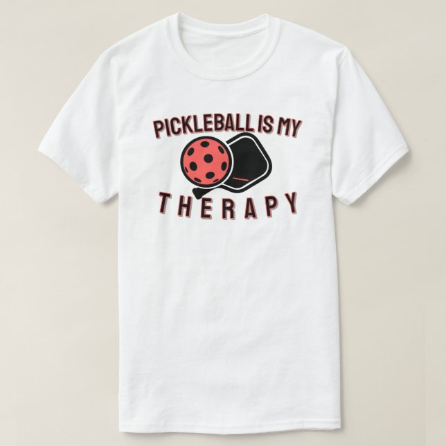 Pickleball är min terapi t shirt (Design framsida)