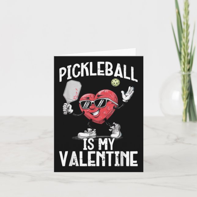 Pickleball är mitt valentinahjärta roliga valentin kort (Framsida)
