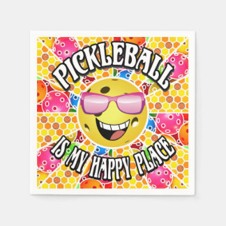 Pickleball är My Lycklig Ställe - färggrafik P Pappersservett