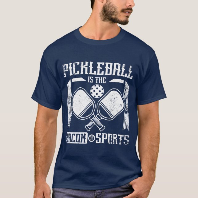 Pickleball är sportens bacon bland vänner t shirt (Framsida)