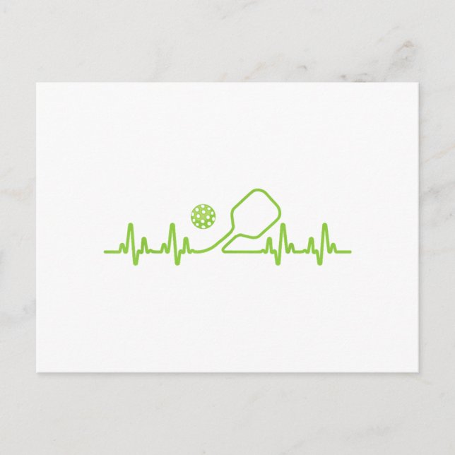 Pickleball Art För manar Women Pickle Boll Pickleb Vykort (Framsida)