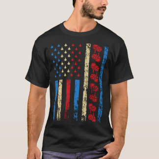 Pickleball Athlet, 4:e juli, amerikansk sport, Fla T Shirt