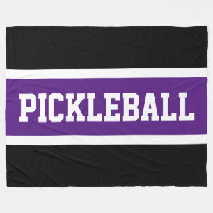 PICKLEBALL Athletic Black Lila White Rand Fleecefilt