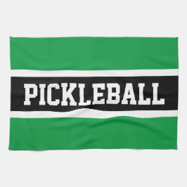 PICKLEBALL Athletic Bright Grönt Black Rand Kökshandduk