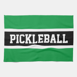 PICKLEBALL Athletic Bright Grönt Black Rand Kökshandduk