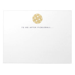 Pickleball att göra efter Pickleball Player-Anteck Anteckningsblock