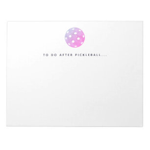 Pickleball att göra efter Pickleball Player-Anteck Anteckningsblock