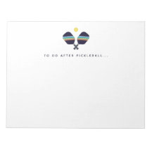 Pickleball att göra efter Pickleball Player-Anteck