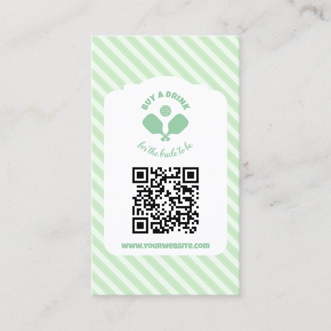 Pickleball Bachelorette Weekend Buy A Drink Tilläggskort (Framsida)