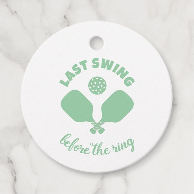 Pickleball Bachelorette Weekend Gåvor Etiketter (Framsida)