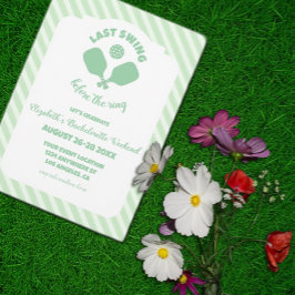 Pickleball Bachelorette Weekend Inbjudningar