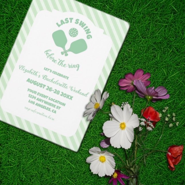 Pickleball Bachelorette Weekend Inbjudningar (Skapare uppladdad)