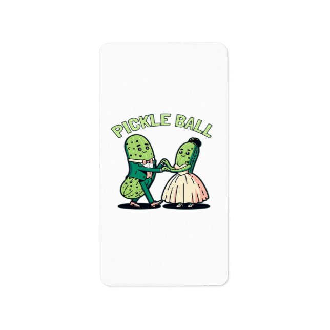 Pickleball Ballroom Dancing Adressetikett (Framsidan)