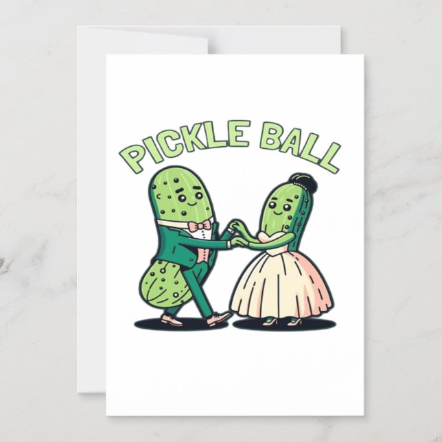 Pickleball Ballsalongdans Magnetisk Inbjudningskort (Framsida)