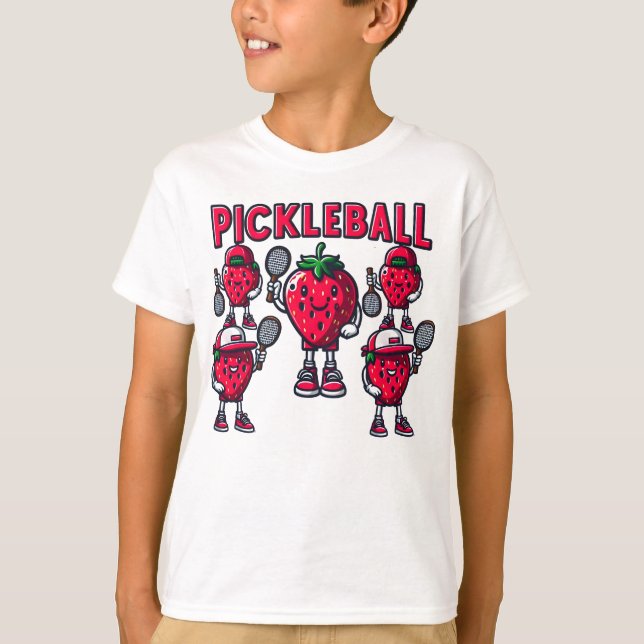 Pickleball & Berries Pickleball & Berries Funny T Shirt (Framsida)