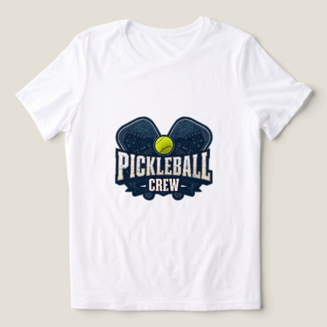 Pickleball Besättnings Tröja – Vintage Pickleball  (Design Framsida)