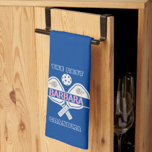 Pickleball Best Grandma Blommigt Paddle Kökshandduk