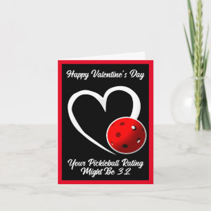 Pickleball-betyg Valentineshjärta Blå Pickleball Kort