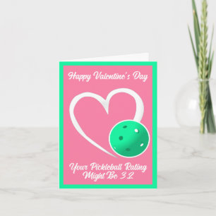 Pickleball-betyg Valentineshjärta Rosa Turkos Kort