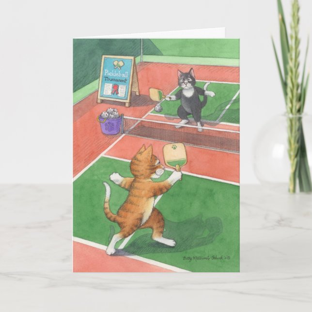 Pickleball Birthday Bud & Tony Notecard Kort (Framsida)