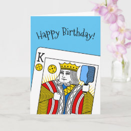 Pickleball Birthday Card - Pickleball Kung Kort