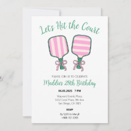 Pickleball Birthday Inbjudan