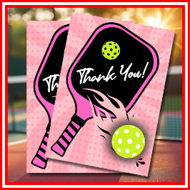 Pickleball Birthday RETRO Rand Rosa Sports Tack Kort
