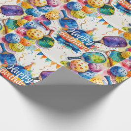 Pickleball Birthday: Wrapping Papper Lakan Presentpapper