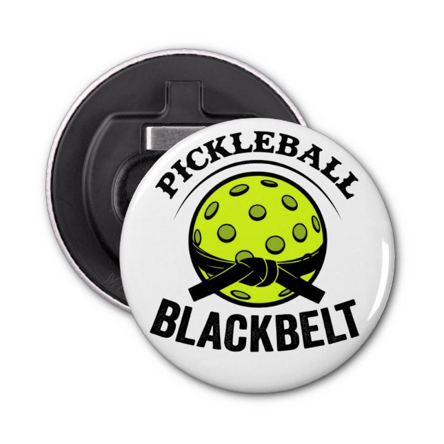 Pickleball Blackbelt - Funny Pickleball Master Flasköppnare (Framsidan)