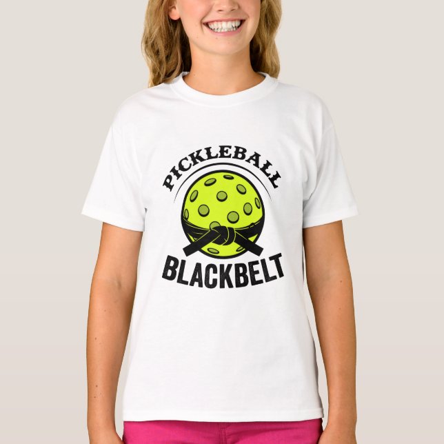 Pickleball Blackbelt - Funny Pickleball Master T Shirt (Framsida)