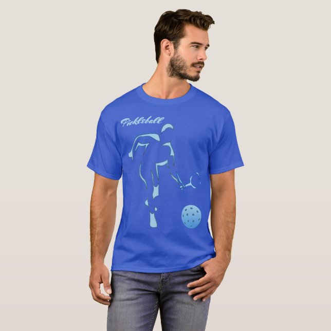Pickleball blått t-shirt (Hel framsida)