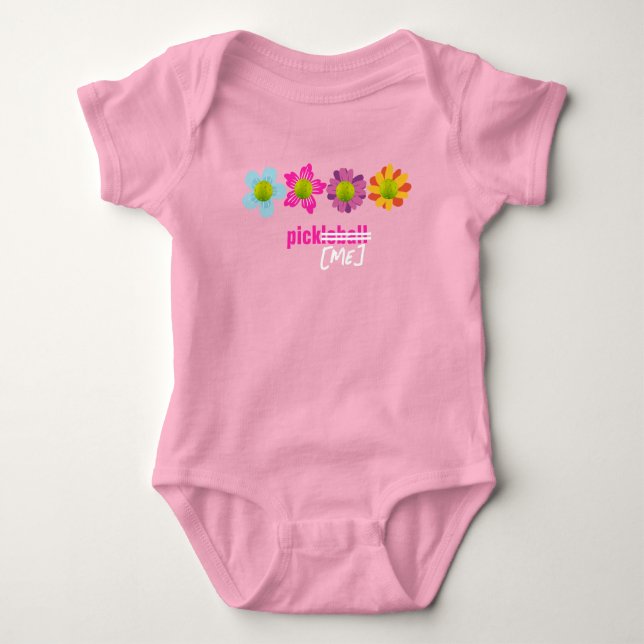 🌼 🌻 Pickleball-blommor Plocka Me rosa T Shirt (Framsida)