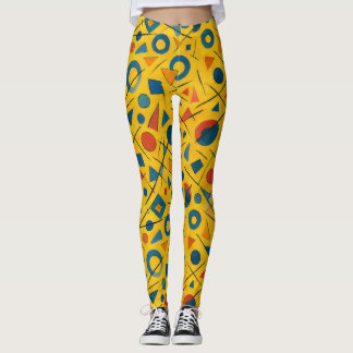 Pickleball Bold Wassily Kandinsky Stil Mönster Leggings