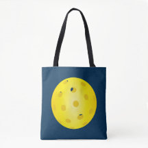 Pickleball Boll Patterned Dubbla Sided Tote Bag