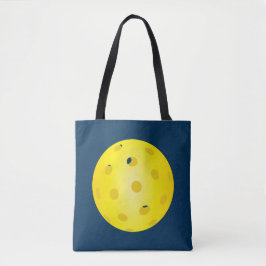 Pickleball Boll Patterned Dubbla Sided Tote Bag Tygkasse