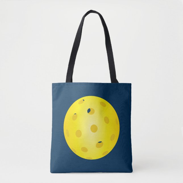 Pickleball Boll Patterned Dubbla Sided Tote Bag Tygkasse (Framsida)