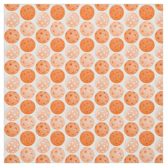 Pickleball Bollar - Orange Picklebollar på White Tyg (Provkarta)