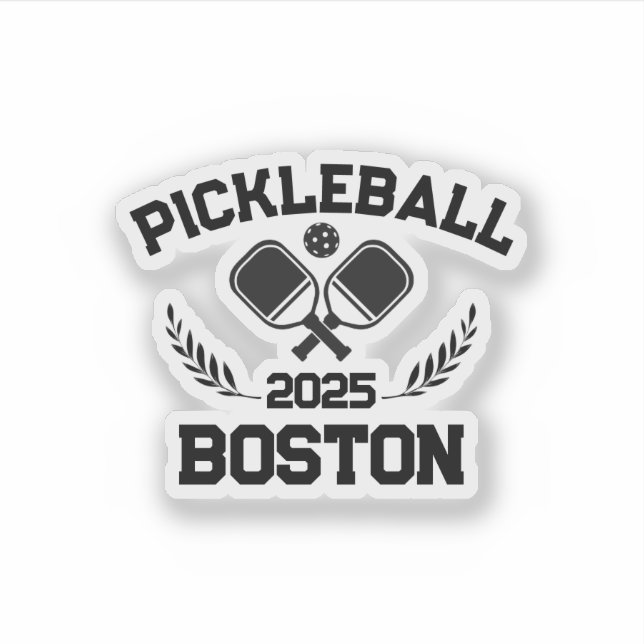Pickleball Boston 2025-Anpassningsbar Klistermärken (Framsida)