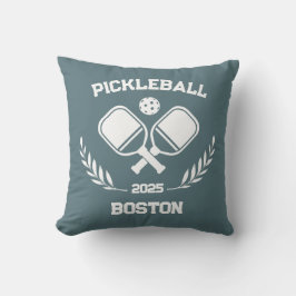 Pickleball Boston 2025 Anpassningsbar Sage Blue Kudde