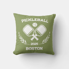 Pickleball Boston 2025 Anpassningsbar Sage Grönt Kudde