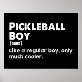 Pickleball Boy Funny ordlistedefinition Poster