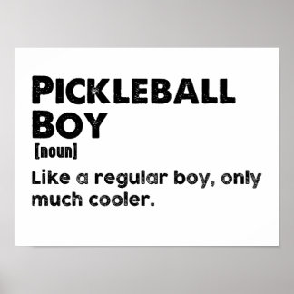 Pickleball Boy Funny ordlistedefinitionsväljare Poster