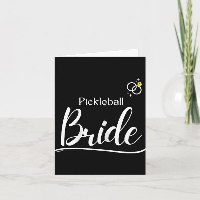 Pickleball Bride Tee - par Dating Bröllop Pickle Kort (Framsida)