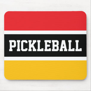 PICKLEBALL Bright Red Gult Black White Rand Musmatta