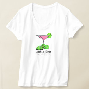 Pickleball Bröllopsdusch Dinks & Drycker Anpassade T Shirt