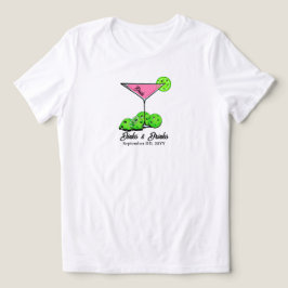 Pickleball Bröllopsdusch Dinks & Drycker Anpassade T Shirt