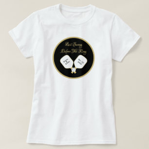 Pickleball Bröllopshelg Aktivitet Guld & Vitt T Shirt