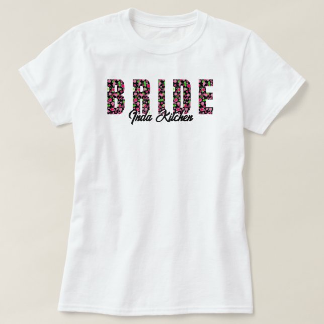 Pickleball Brud Dinks & Drinks Cosmo Personlig T Shirt (Design framsida)
