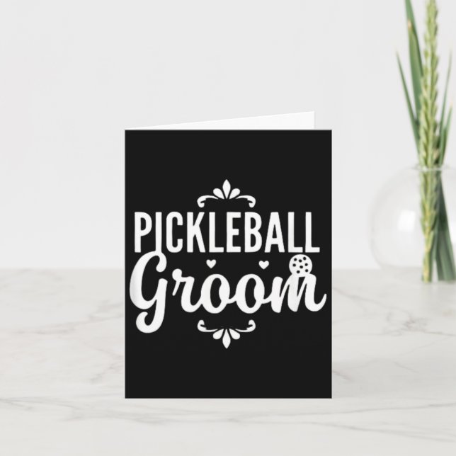 Pickleball Brudgum - Par Dejting Bröllop - Kort (Framsida)